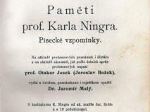 Titulní list pamětí Karla Ningra
